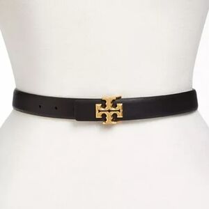 Reversible Tory Burch Women's Kira Leather Logo Belt